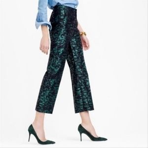 🎄J crew emerald Greenand black pants. Perfect for the holidays! Sz 4